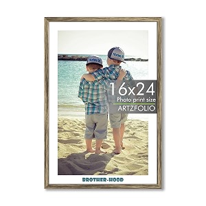 artzfolio customised wall photo frame d662  upload your photos  extra large size photo frame gift for birthday anniversary friends amp family  antique golden  a2 size  16x24 inch 41x61 cms