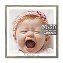 ArtzFolio Customised Wall Photo Frame D666 | Upload Your Photos | Extra Large Size | Gift for Birthday, Wife, Husband, Anniversary, Parents, Friends | Antique Golden | 20x20 inch (51x51 cms)