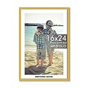 ArtzFolio Customised Wall Photo Frame D662 | Upload Your Photos | Extra Large Size | Gift for Birthday, Wife, Husband, Anniversary, Parents, Friends | Golden | A2 Size | 16x24 inch (41x61 cms)