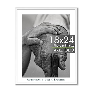 artzfolio customised wall photo frame d664  upload your photos  extra large size  gift for birthday wife husband anniversary parents friends  white  18x24 inch 46x61 cms