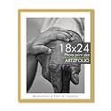 ArtzFolio Customised Wall Photo Frame D664 | Upload Your Photos | Extra Large Size | Gift for Birthday, Wife, Husband, Anniversary, Parents, Friends | Golden | 18x24 inch (46x61 cms)
