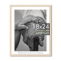 ArtzFolio Customised Wall Photo Frame D664 | Upload Your Photos | Extra Large Size | Gift for Birthday, Wife, Husband, Anniversary, Parents, Friends | Natural Brown | 18x24 inch (46x61 cms)