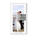ArtzFolio Customised Wall Photo Frame D665 | Upload Your Photos | Extra Large Size | Gift for Birthday, Wife, Husband, Anniversary, Parents, Friends | White | 18x36 inch (46x91 cms)