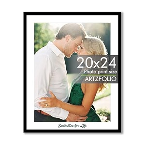 artzfolio customised wall photo frame d667  upload your photos  extra large size  gift for birthday wife husband anniversary parents friends  black  20x24 inch 51x61 cms