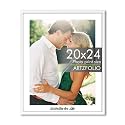ArtzFolio Customised Wall Photo Frame D667 | Upload Your Photos | Extra Large Size | Gift for Birthday, Wife, Husband, Anniversary, Parents, Friends | White | 20x24 inch (51x61 cms)