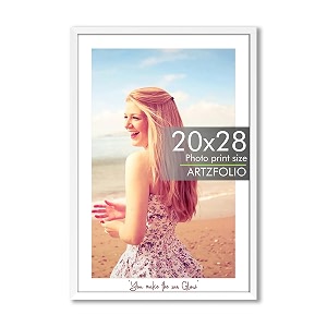 artzfolio customised wall photo frame d668  upload your photos  extra large size  gift for birthday wife husband anniversary parents friends  white  20x28 inch 51x71 cms