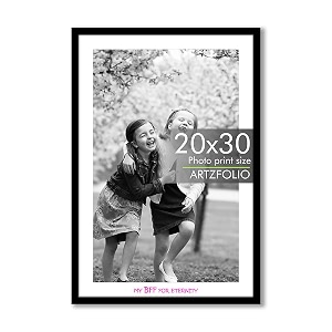 artzfolio customised wall photo frame d669  upload your photos  extra large size  gift for birthday wife husband anniversary parents friends  black  20x30 inch 51x76 cms