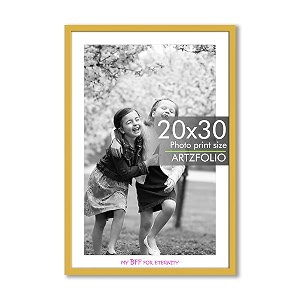 artzfolio customised wall photo frame d669  upload your photos  extra large size  gift for birthday wife husband anniversary parents friends  golden  20x30 inch 51x76 cms