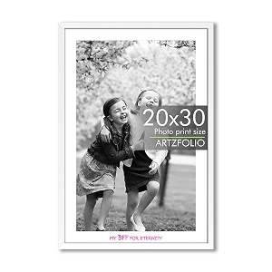 artzfolio customised wall photo frame d669  upload your photos  extra large size  gift for birthday wife husband anniversary parents friends  white  20x30 inch 51x76 cms