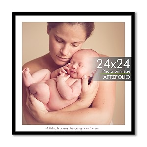 artzfolio customised wall photo frame d670  upload your photos  extra large size  gift for birthday wife husband anniversary parents friends  black  24x24 inch 61x61 cms