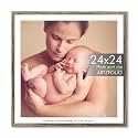ArtzFolio Customised Wall Photo Frame D670 | Upload Your Photos | Extra Large Size | Gift for Birthday, Wife, Husband, Anniversary, Parents, Friends | Antique Golden | 24x24 inch (61x61 cms)