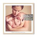 ArtzFolio Customised Wall Photo Frame D670 | Upload Your Photos | Extra Large Size | Gift for Birthday, Wife, Husband, Anniversary, Parents, Friends | Natural Brown | 24x24 inch (61x61 cms)