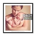 ArtzFolio Customised Wall Photo Frame D670 | Upload Your Photos | Extra Large Size | Gift for Birthday, Wife, Husband, Anniversary, Parents, Friends | Black | 24x24 inch (61x61 cms)