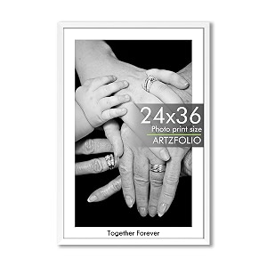 artzfolio customised wall photo frame d671  upload your photos  extra large size  gift for birthday wife husband anniversary parents friends  white  24x36 inch 61x91 cms