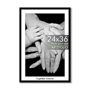 artzfolio customised wall photo frame d671  upload your photos  extra large size  gift for birthday wife husband anniversary parents friends  black  24x36 inch 61x91 cms