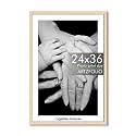 ArtzFolio Customised Wall Photo Frame D671 | Upload Your Photos | Extra Large Size | Gift for Birthday, Wife, Husband, Anniversary, Parents, Friends | Natural Brown | 24x36 inch (61x91 cms)