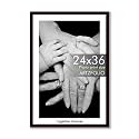ArtzFolio Customised Wall Photo Frame D671 | Upload Your Photos | Extra Large Size | Gift for Birthday, Wife, Husband, Anniversary, Parents, Friends | Dark Brown | 24x36 inch (61x91 cms)