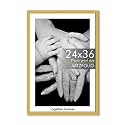 ArtzFolio Customised Wall Photo Frame D671 | Upload Your Photos | Extra Large Size | Gift for Birthday, Wife, Husband, Anniversary, Parents, Friends | Golden | 24x36 inch (61x91 cms)