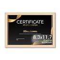 ArtzFolio Customized Frame for Certificates D618 | Upload Your Photos | Photo Gift for Birthday, Wife, Husband, Anniversary, Parents, Friends | Natural Brown | A4 Size | 8.3x11.7 inch (21x30 cms)