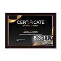 ArtzFolio Customized Frame for Certificates D618 | Upload Your Photos | Photo Gift for Birthday, Wife, Husband, Anniversary, Parents, Friends | Dark Brown | A4 Size | 8.3x11.7 inch (21x30 cms)