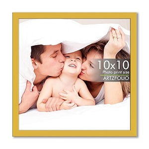 artzfolio customized wall amp table photo frame d621  upload your photos  photo gift for birthday wife husband anniversary parents friends  golden  10x10 inch 25x25 cms