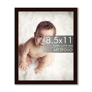 artzfolio customized wall amp table photo frame d619  upload your photos  photo gift for birthday wife husband anniversary parents friends  dark brown  letter size  85x11 inch 22x28 cms