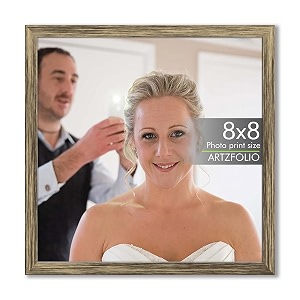 artzfolio customized wall amp table photo frame d616  upload your photos  photo gift for birthday wife husband anniversary parents friends  antique golden  8x8 inch 20x20 cms