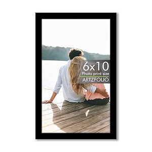 artzfolio customized wall amp table photo frame d614  upload your photos  photo gift for birthday wife husband anniversary parents friends  black  6x10 inch 15x25 cms