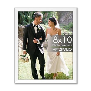 artzfolio customized wall amp table photo frame d615  upload your photos  photo gift for birthday wife husband anniversary parents friends  white  8x10 inch 20x25 cms