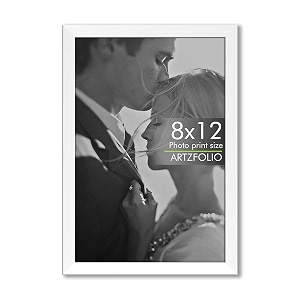 artzfolio customized wall amp table photo frame d617  upload your photos  photo gift for birthday wife husband anniversary parents friends  white  8x12 inch 20x30 cms