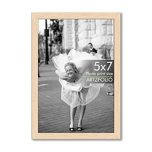 artzfolio customized wall amp table photo frame d611  upload your photos  photo gift for birthday wife husband anniversary parents friends  natural brown  5x7 inch 13x18 cms