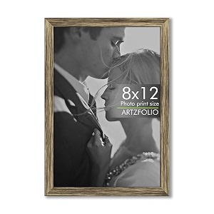 artzfolio customized wall amp table photo frame d617  upload your photos  photo gift for birthday wife husband anniversary parents friends  antique golden  8x12 inch 20x30 cms