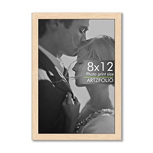 artzfolio customized wall amp table photo frame d617  upload your photos  photo gift for birthday wife husband anniversary parents friends  natural brown  8x12 inch 20x30 cms