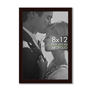 artzfolio customized wall amp table photo frame d617  upload your photos  photo gift for birthday wife husband anniversary parents friends  dark brown  8x12 inch 20x30 cms