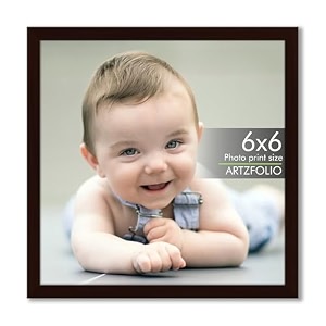 artzfolio customized wall amp table photo frame d612  upload your photos  photo gift for birthday wife husband anniversary parents friends  dark brown  6x6 inch 15x15 cms