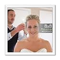 ArtzFolio Customized Wall &amp; Table Photo Frame D616 | Upload Your Photos | Photo Gift for Birthday, Wife, Husband, Anniversary, Parents, Friends | White | 8x8 inch (20x20 cms)