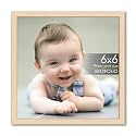 ArtzFolio Customized Wall & Table Photo Frame D612 | Upload Your Photos | Photo Gift for Birthday, Wife, Husband, Anniversary, Parents, Friends | Natural Brown | 6x6 inch (15x15 cms)