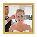 ArtzFolio Customized Wall &amp; Table Photo Frame D616 | Upload Your Photos | Photo Gift for Birthday, Wife, Husband, Anniversary, Parents, Friends | Golden | 8x8 inch (20x20 cms)