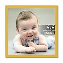 ArtzFolio Customized Wall & Table Photo Frame D612 | Upload Your Photos | Photo Gift for Birthday, Wife, Husband, Anniversary, Parents, Friends | Golden | 6x6 inch (15x15 cms)