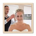 ArtzFolio Customized Wall &amp; Table Photo Frame D616 | Upload Your Photos | Photo Gift for Birthday, Wife, Husband, Anniversary, Parents, Friends | Natural Brown | 8x8 inch (20x20 cms)
