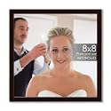 ArtzFolio Customized Wall & Table Photo Frame D616 | Upload Your Photos | Photo Gift for Birthday, Wife, Husband, Anniversary, Parents, Friends | Dark Brown | 8x8 inch (20x20 cms)
