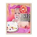 ArtzFolio Customized Wall Photo Frame D622 | Upload Your Photos | Photo Gift for Birthday, Wife, Husband, Anniversary, Parents, Friends | Natural Brown | 10x12 inch (25x30 cms)