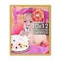 ArtzFolio Customized Wall Photo Frame D622 | Upload Your Photos | Photo Gift for Birthday, Wife, Husband, Anniversary, Parents, Friends | Golden | 10x12 inch (25x30 cms)