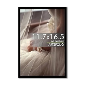 artzfolio customized wall photo frame d623  upload your photos  extra large size  gift for birthday wife husband anniversary parents friends  black  a3 size  117x165 inch 30x42 cms