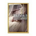 ArtzFolio Customized Wall Photo Frame D623 | Upload Your Photos | Extra Large Size Photo Frame Gift for Birthday, Anniversary, Friends &amp; Family | Golden | A3 Size | 11.7x16.5 inch (30x42 cms)