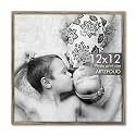 ArtzFolio Customized Wall Photo Frame D624 | Upload Your Photos | Photo Gift for Birthday, Wife, Husband, Anniversary, Parents, Friends | Antique Golden | 12x12 inch (30x30 cms)