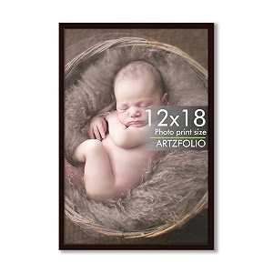 artzfolio customized wall photo frame d625  upload your photos  extra large size  gift for birthday wife husband anniversary parents friends  dark brown  12x18 inch 30x46 cms