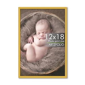 artzfolio customized wall photo frame d625  upload your photos  extra large size  gift for birthday wife husband anniversary parents friends  golden  12x18 inch 30x46 cms