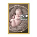 ArtzFolio Customized Wall Photo Frame D625 | Upload Your Photos | Extra Large Size | Gift for Birthday, Wife, Husband, Anniversary, Parents, Friends | Golden | 12x18 inch (30x46 cms)