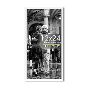 artzfolio customized wall photo frame d626  upload your photos  extra large size  gift for birthday wife husband anniversary parents friends  white  12x24 inch 30x61 cms